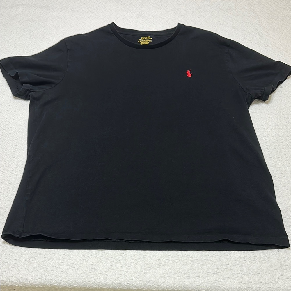 Polo by Ralph Lauren Black and Red Short Sleeve Tee‎